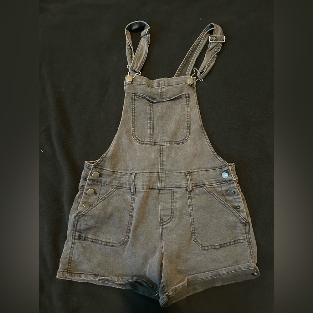 RSQ overall shorts black